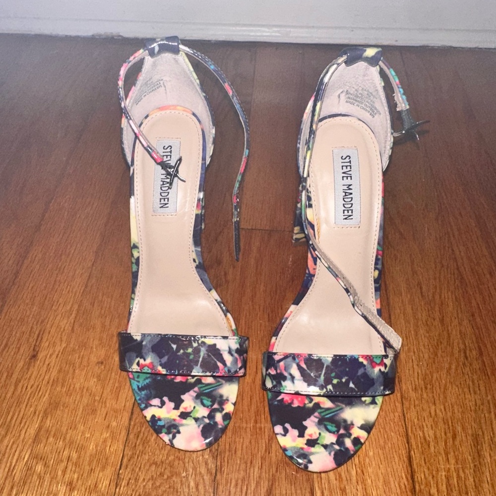 Steve Madden Multicolor Floral Heels